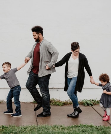 Family walking together